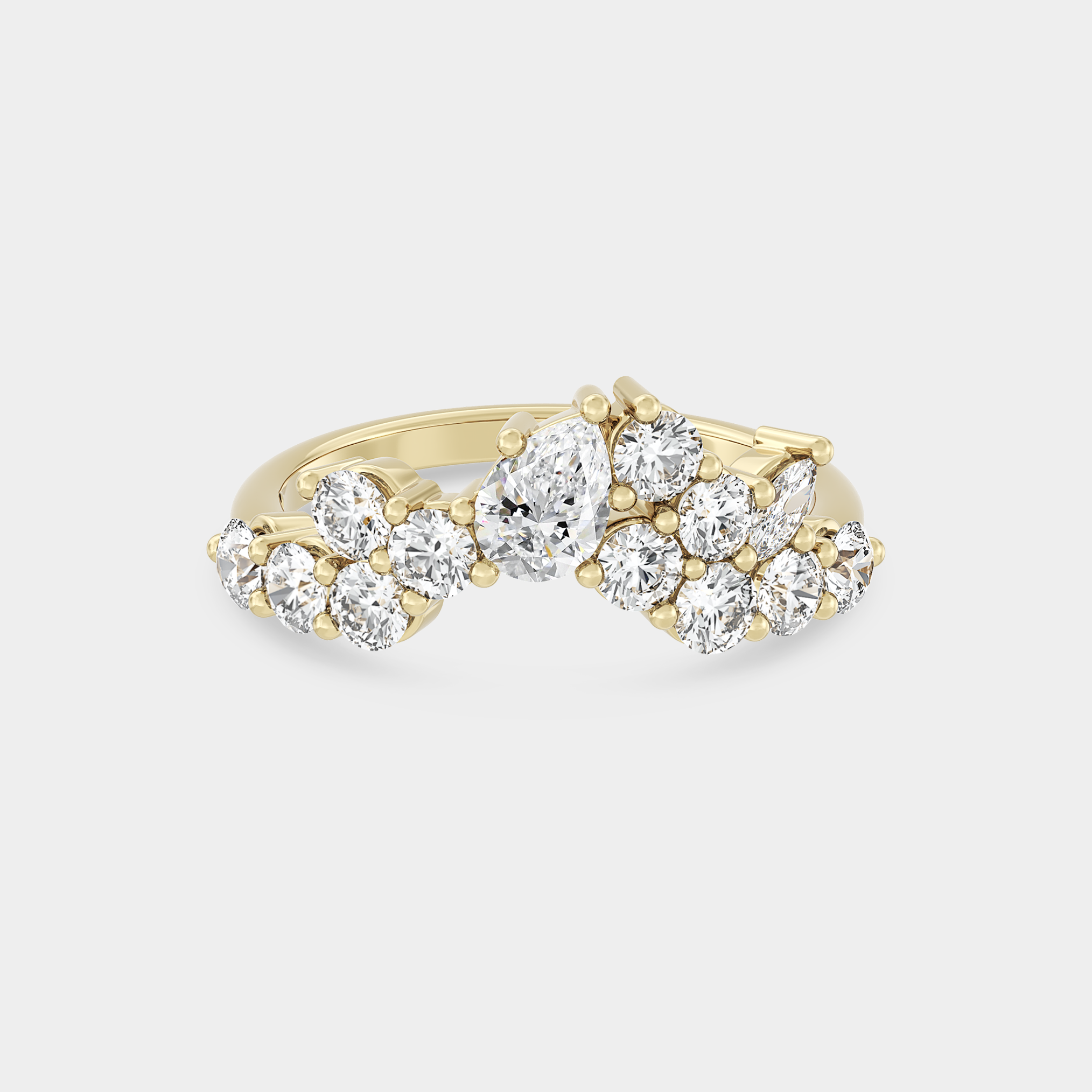 15 ⌇ Irregular Cluster Wedding Band