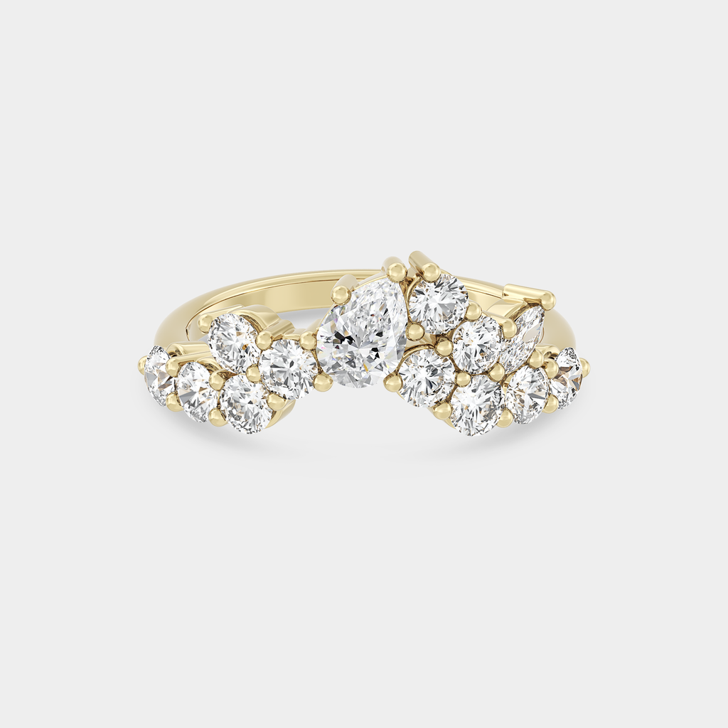 15 ⌇ Irregular Cluster Wedding Band