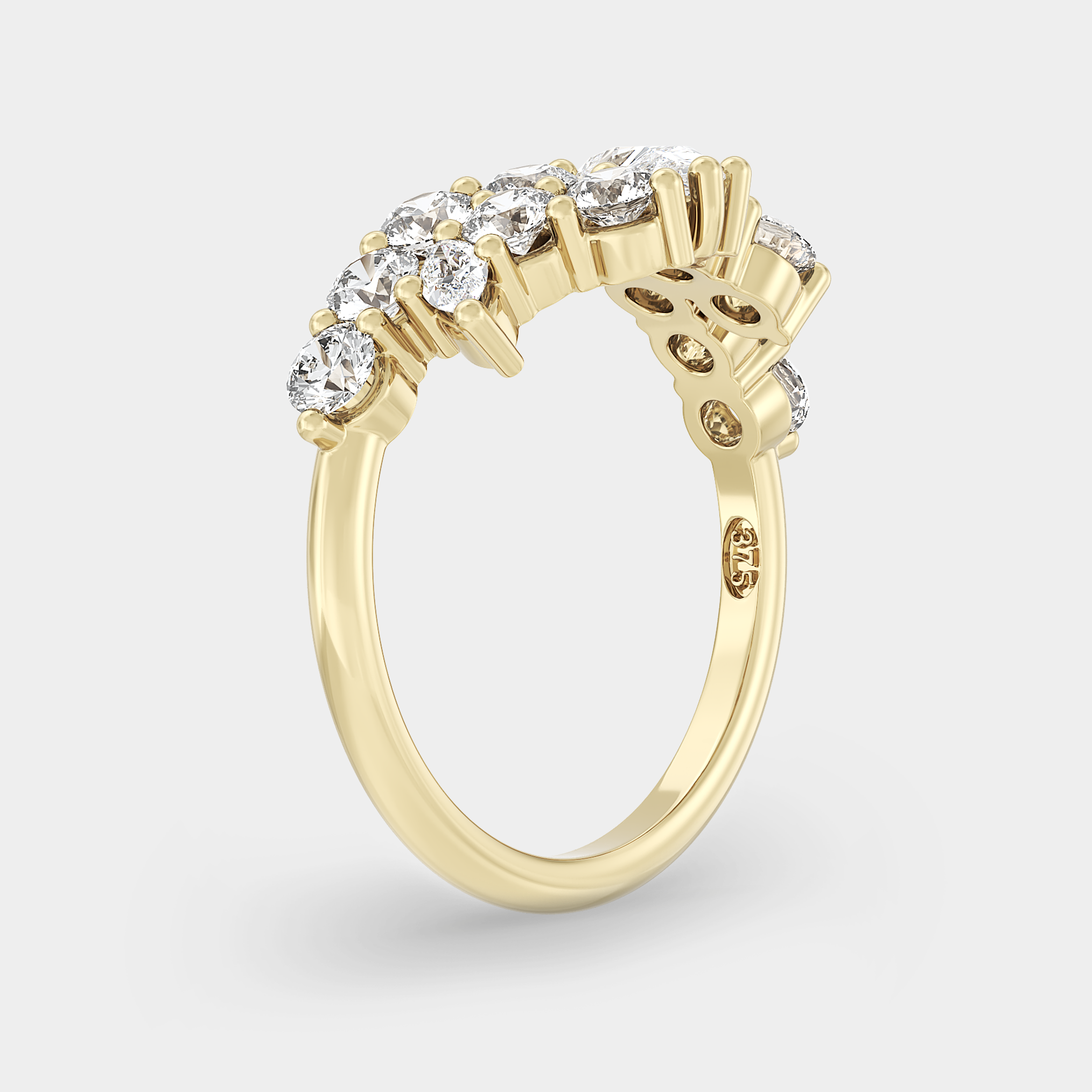 15 ⌇ Irregular Cluster Wedding Band