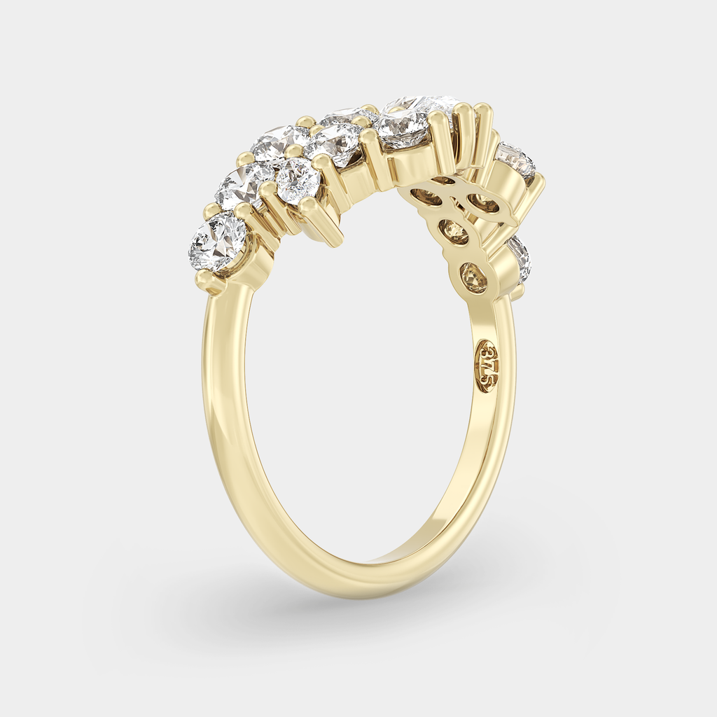 15 ⌇ Irregular Cluster Wedding Band