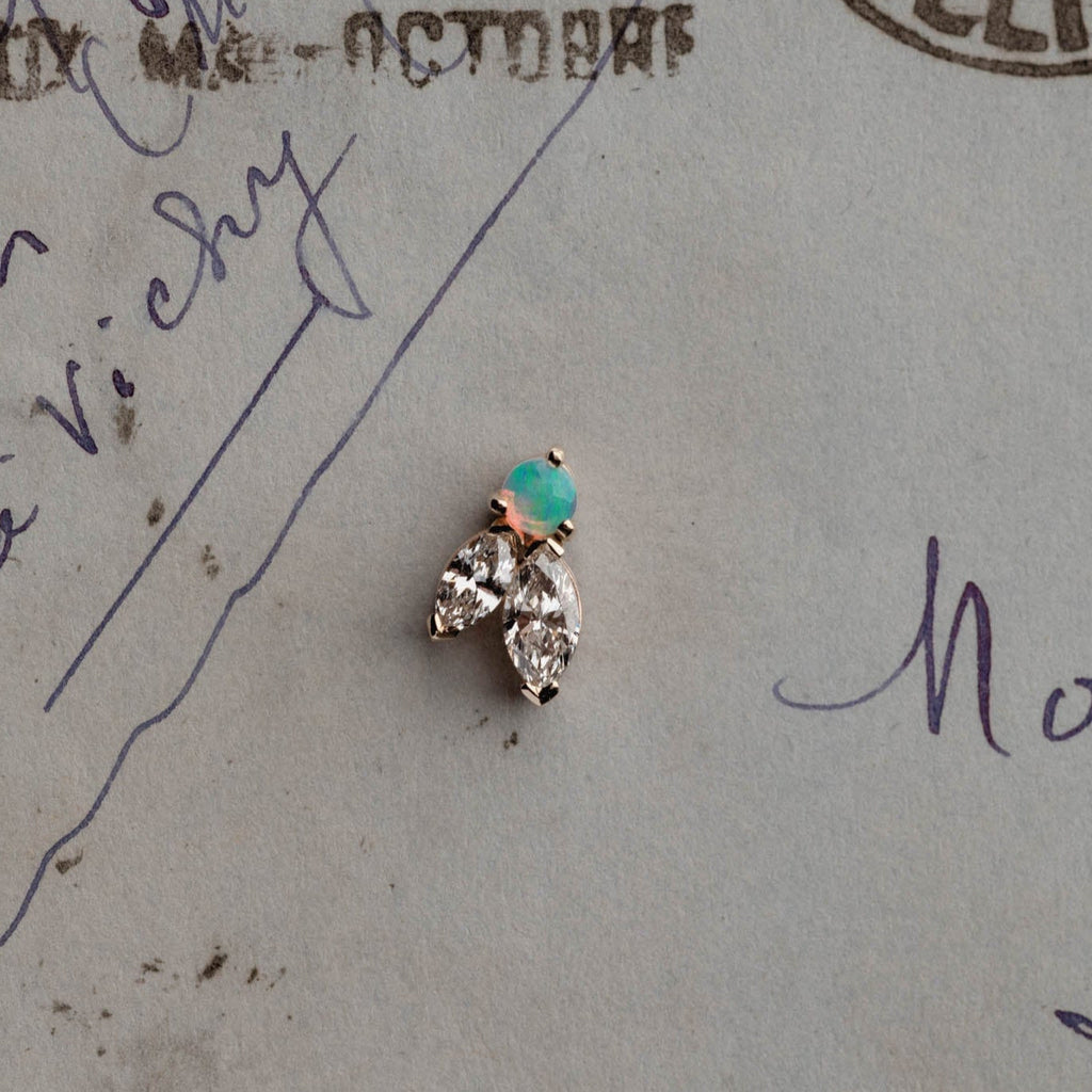 Marquise & Opal Studs