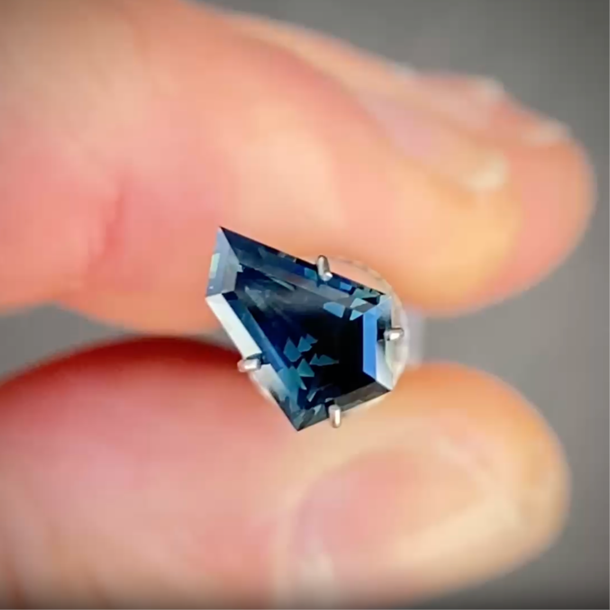 1.18ct Freeform Blue Parti Sapphire