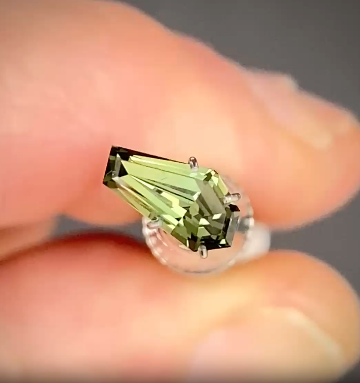 1.11ct Freeform Green Sapphire