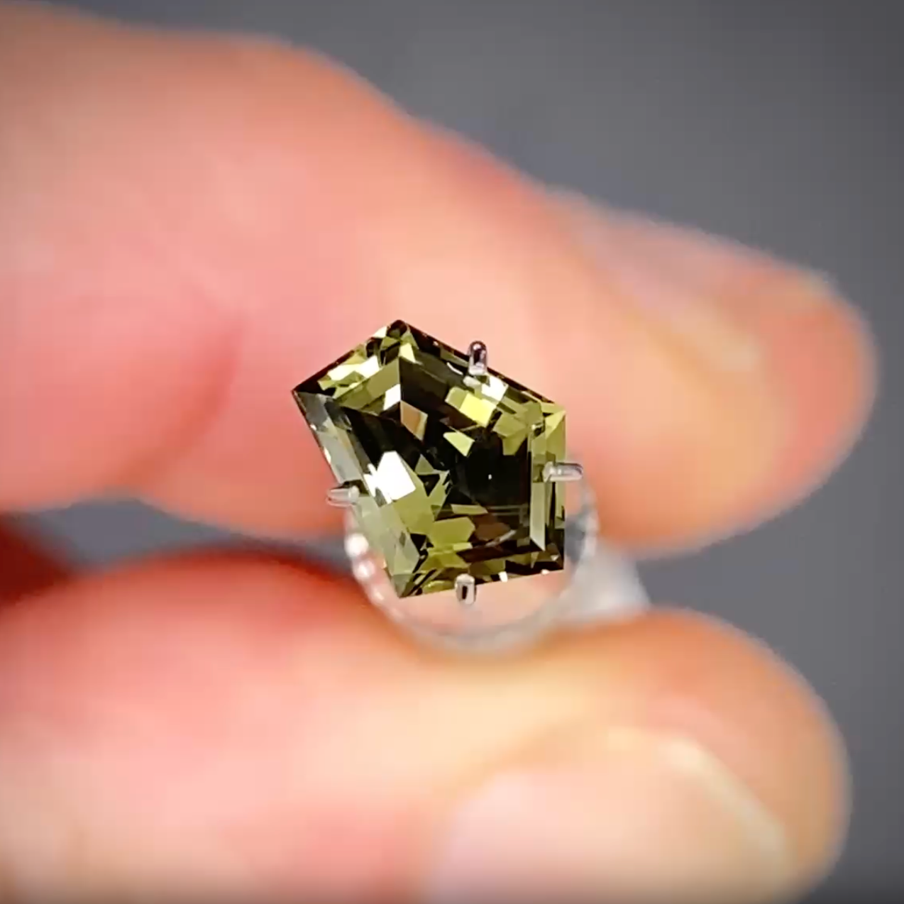 1.19ct Freeform Green Sapphire