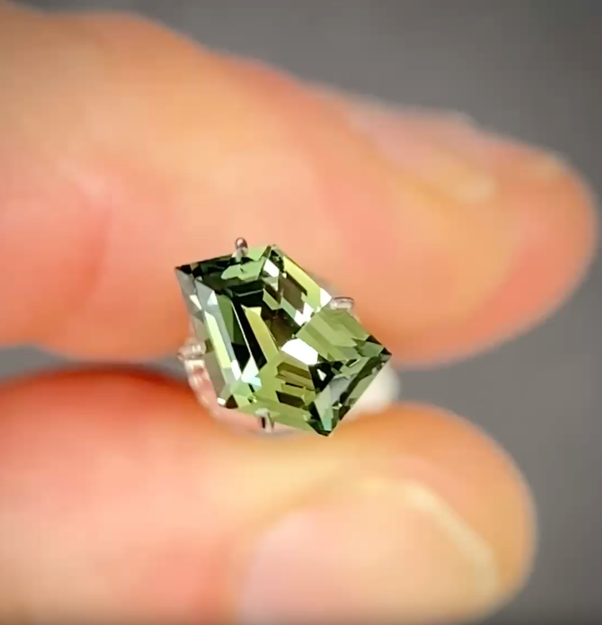 1.38ct Freeform Green Sapphire