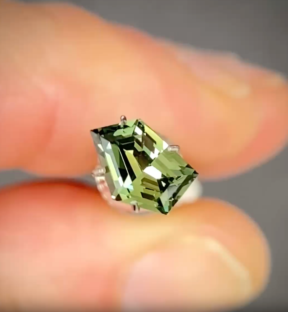 1.38ct Freeform Green Sapphire