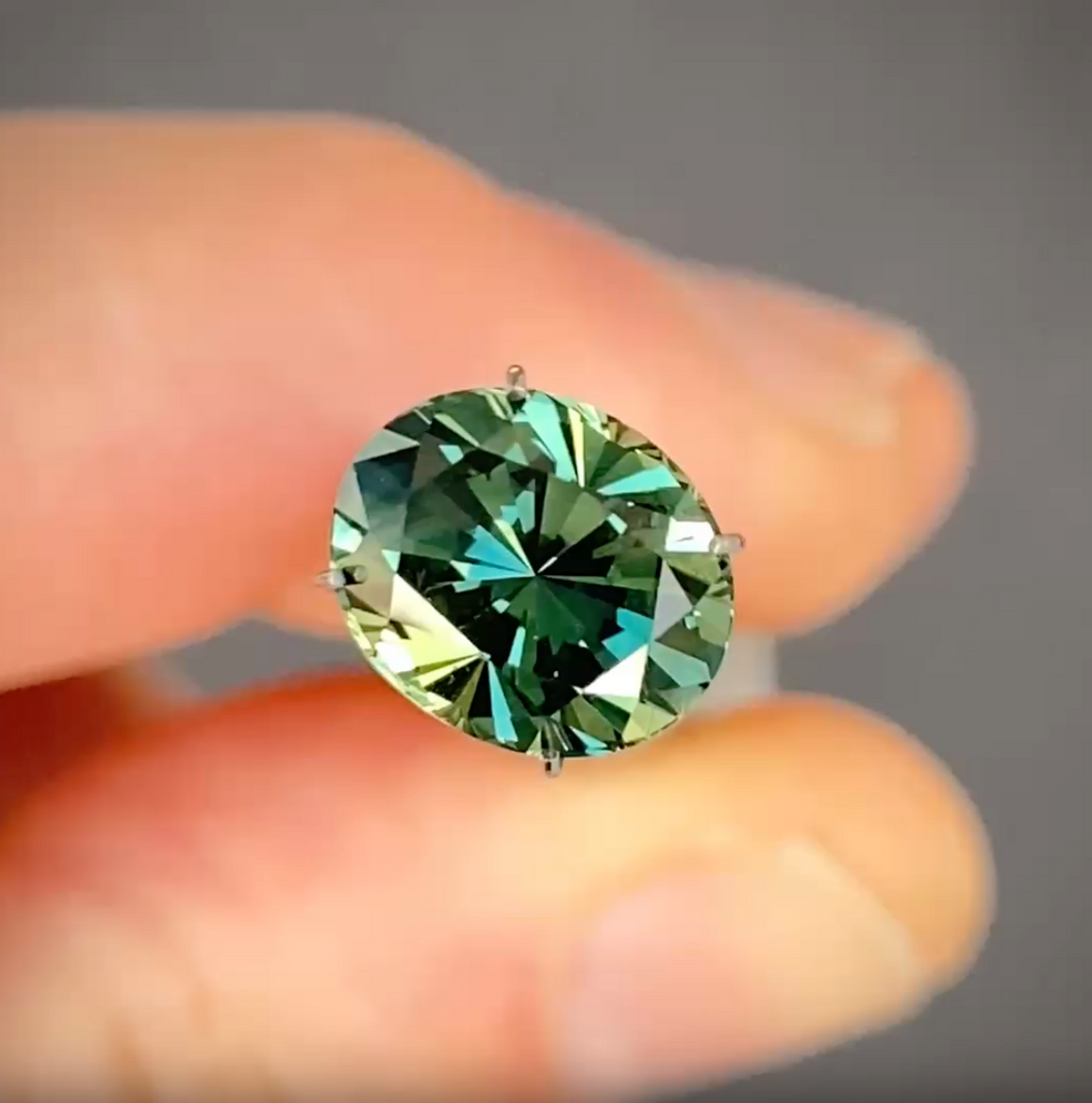 3.49ct Oval Teal Sapphire
