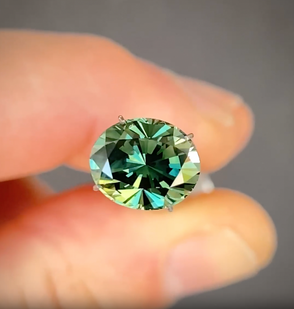3.49ct Oval Teal Sapphire