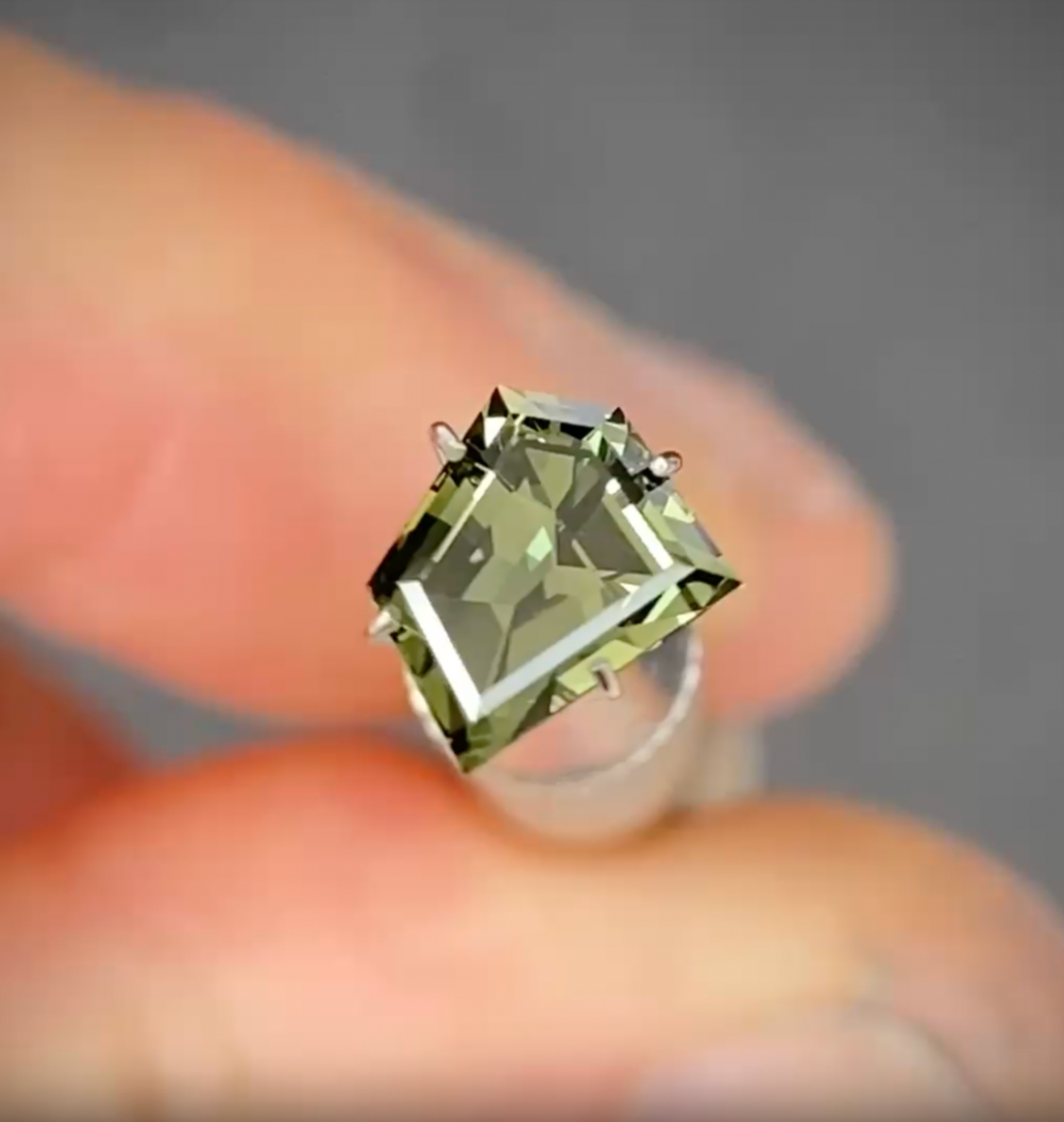 1.63ct Freeform Green Sapphire