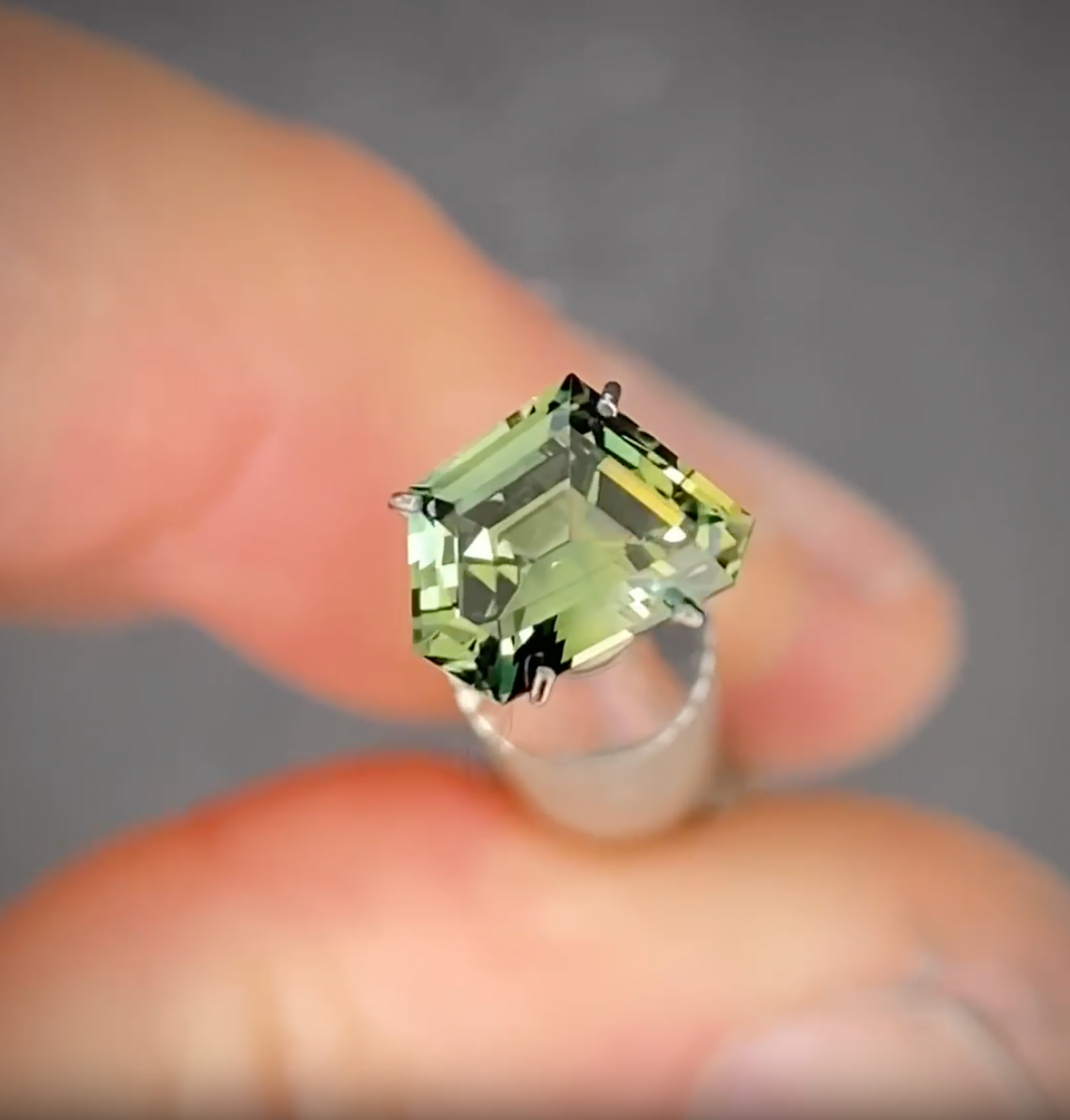 1.47ct Freeform Green/Yellow Parti Sapphire