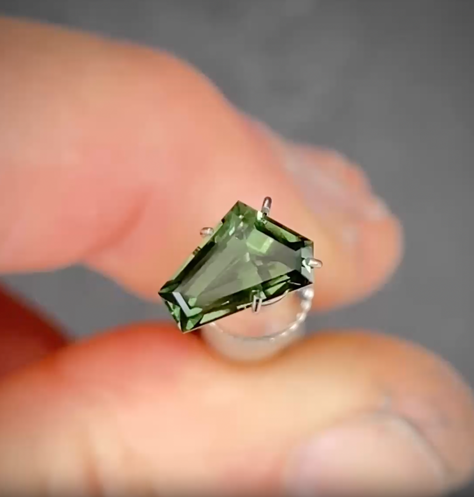1.24ct Freeform Green Sapphire