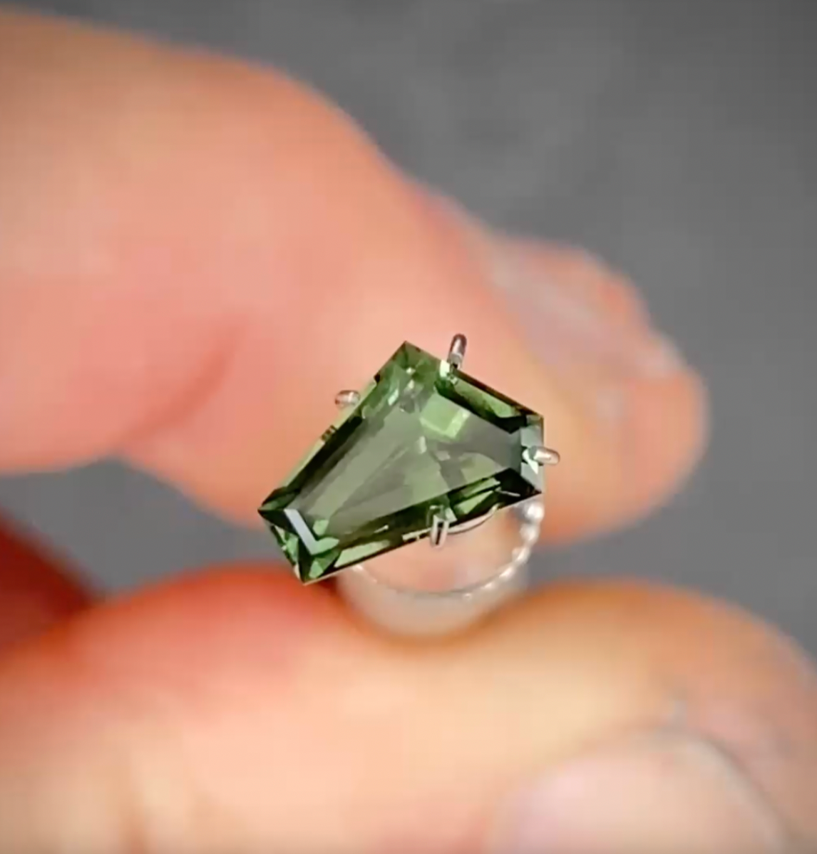 1.24ct Freeform Green Sapphire