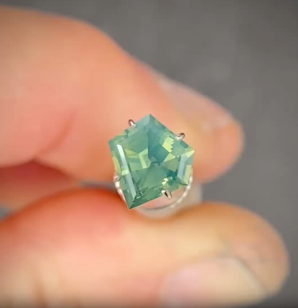1.28ct Freeform Green Sapphire
