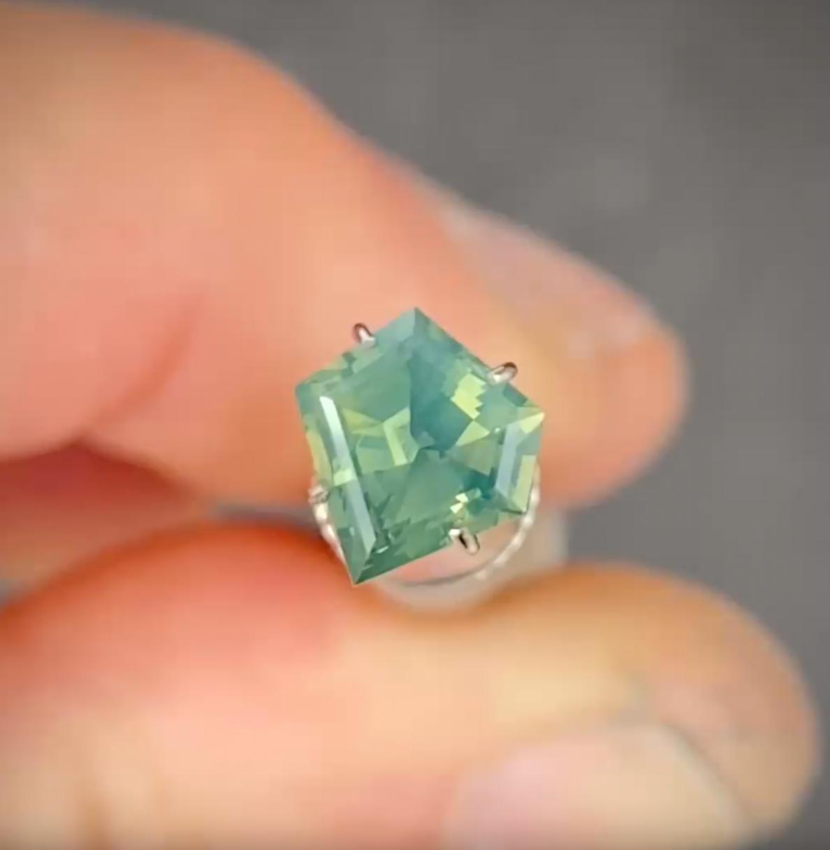 1.28ct Freeform Green Sapphire