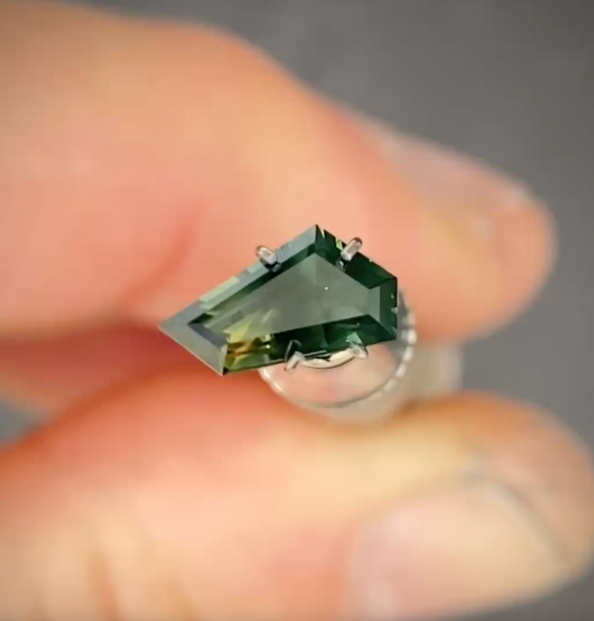 1.03ct Freeform Blue/Yellow Parti Sapphire