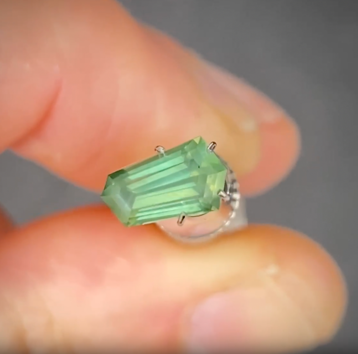 1.55ct Freeform Green Sapphire
