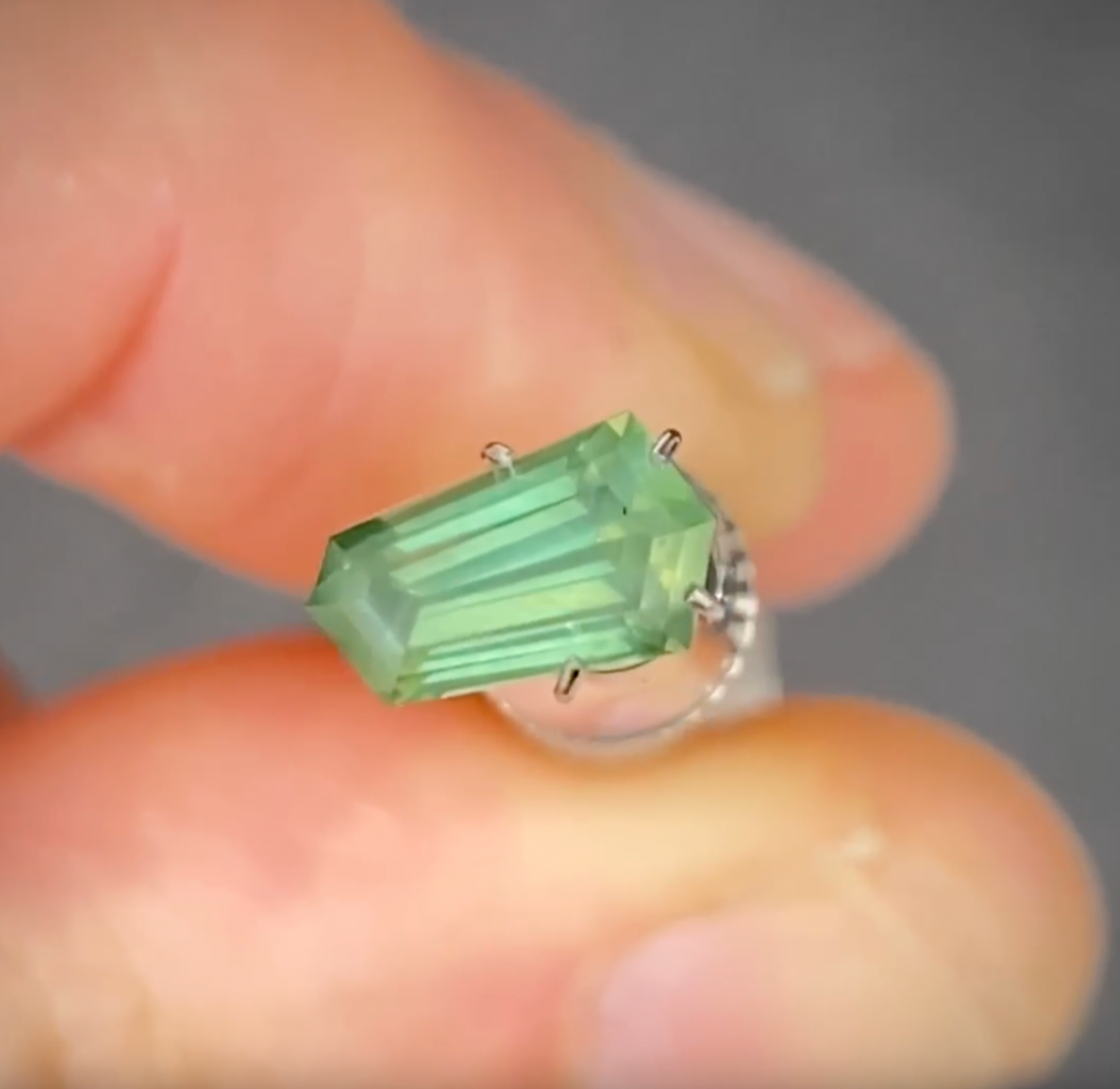 1.55ct Freeform Green Sapphire