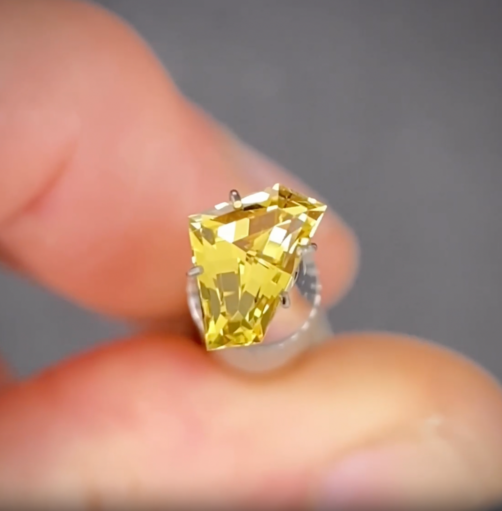 1.29ct Freeform Yellow Sapphire