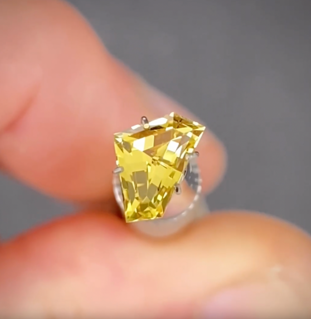 1.29ct Freeform Yellow Sapphire