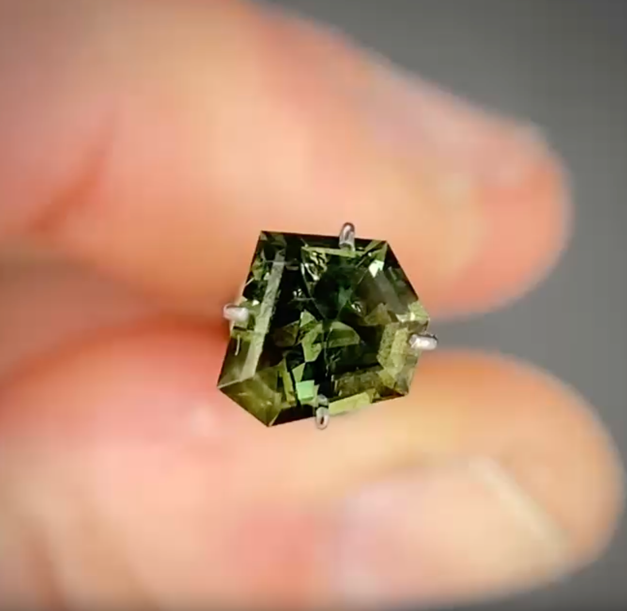 1.22ct Freeform Green Sapphire