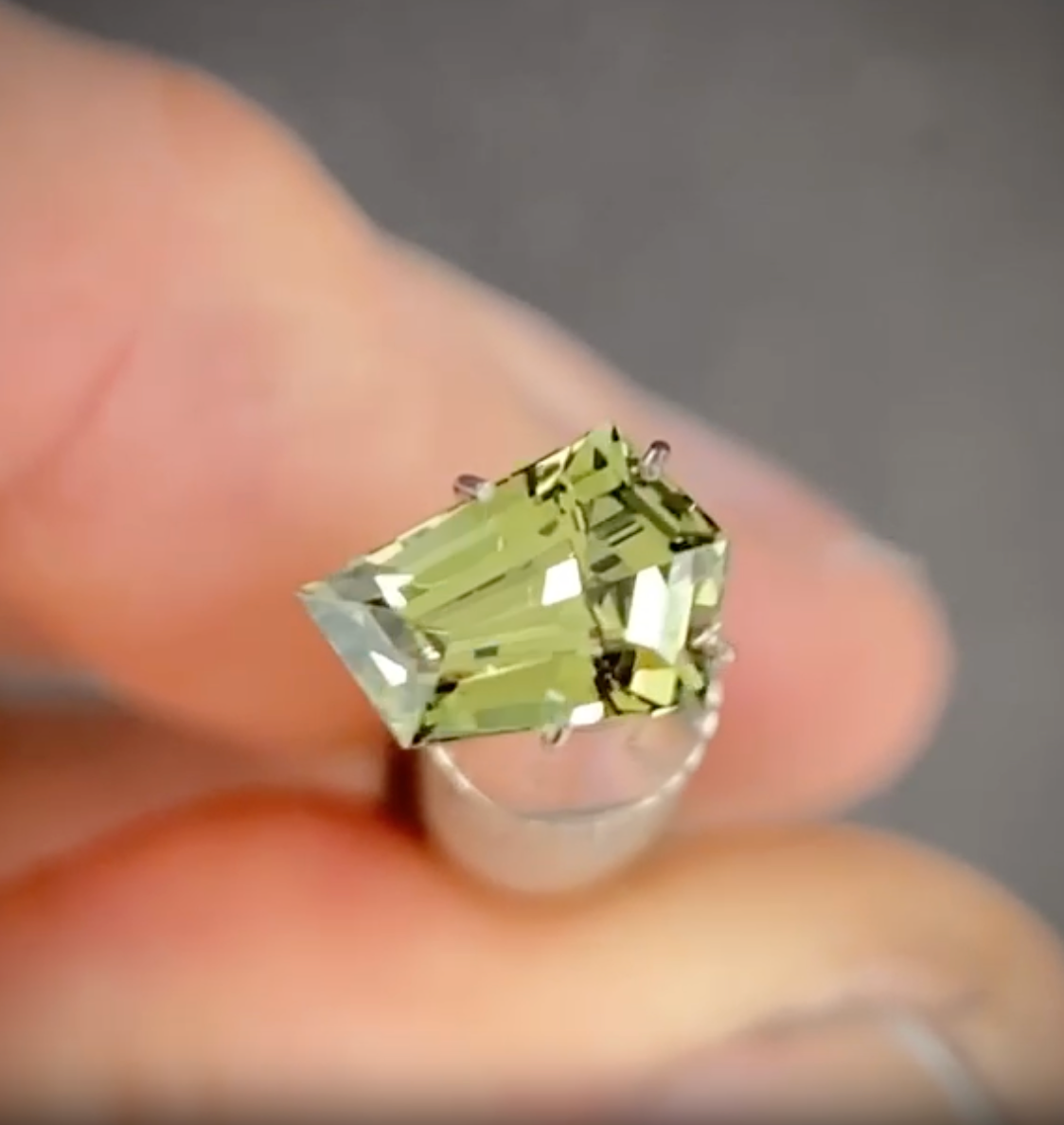 1.64ct Freeform Green Sapphire
