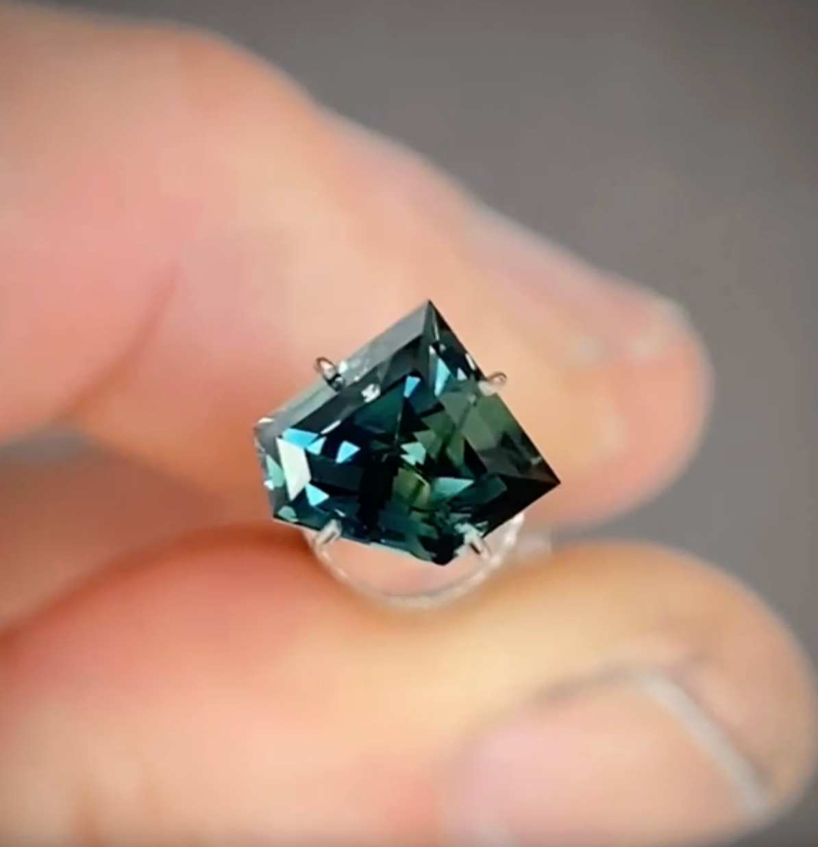 1.66ct Freeform Blue Sapphire