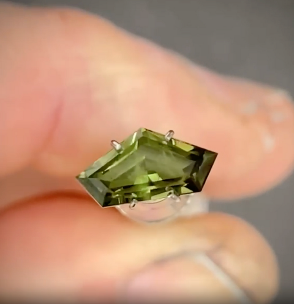 1.56ct Freeform Green Sapphire