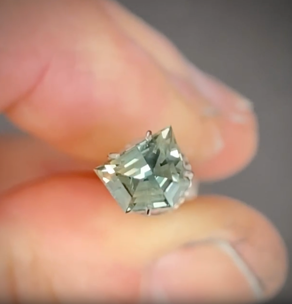 1.24ct Freeform Blue/Champagne Sapphire