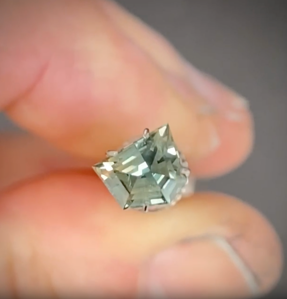 1.24ct Freeform Blue/Champagne Sapphire