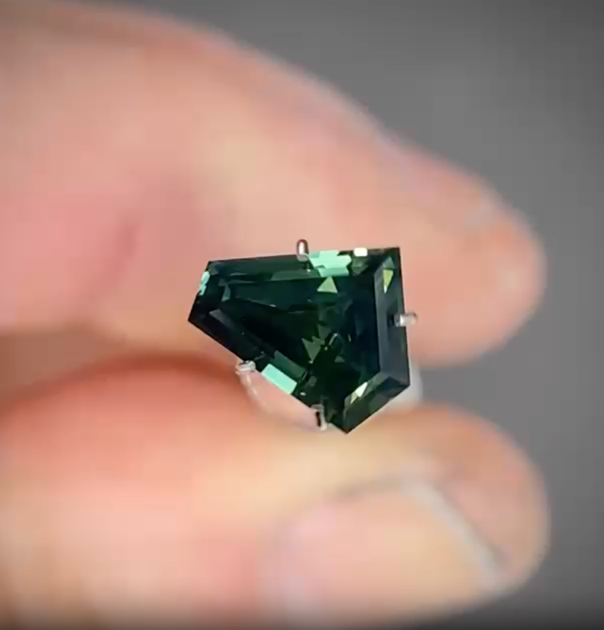 1.33ct Freeform Green/Blue Parti Sapphire