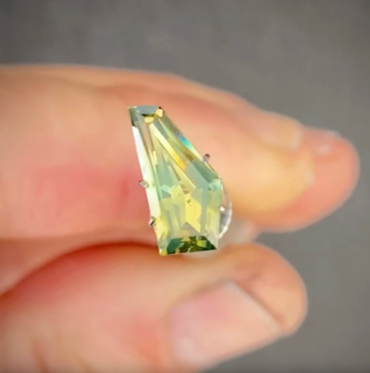 2.32ct Freeform Yellow/Blue Parti Sapphire