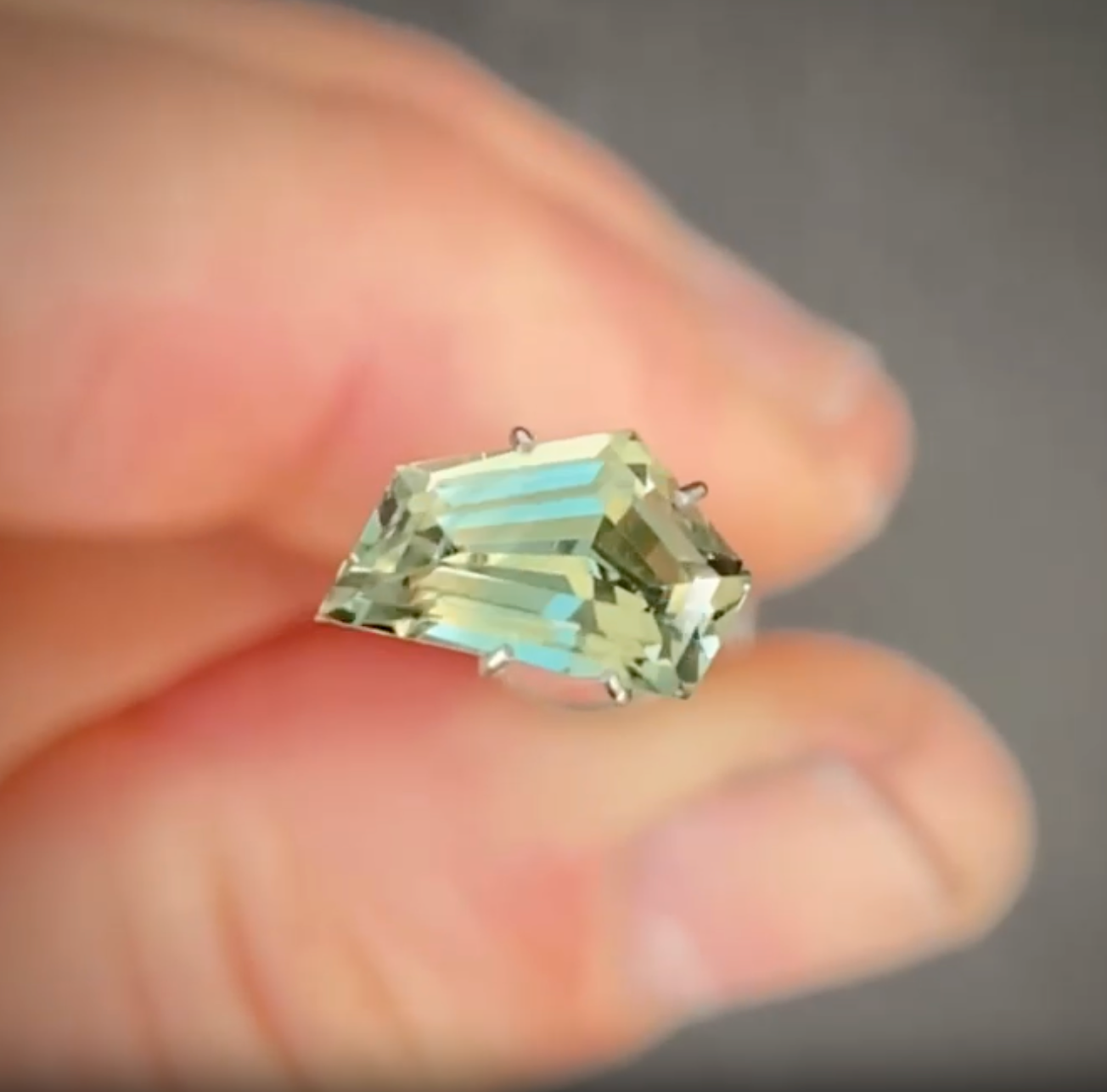 2.01ct Freeform Yellow/Blue Parti Sapphire
