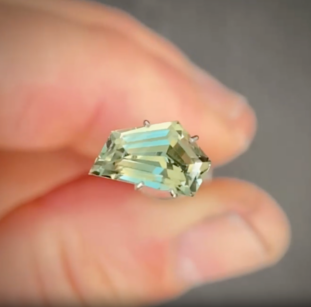 2.01ct Freeform Yellow/Blue Parti Sapphire