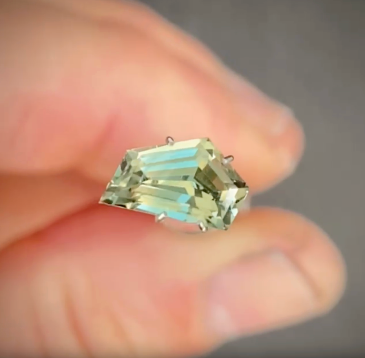 2.01ct Freeform Yellow/Blue Parti Sapphire