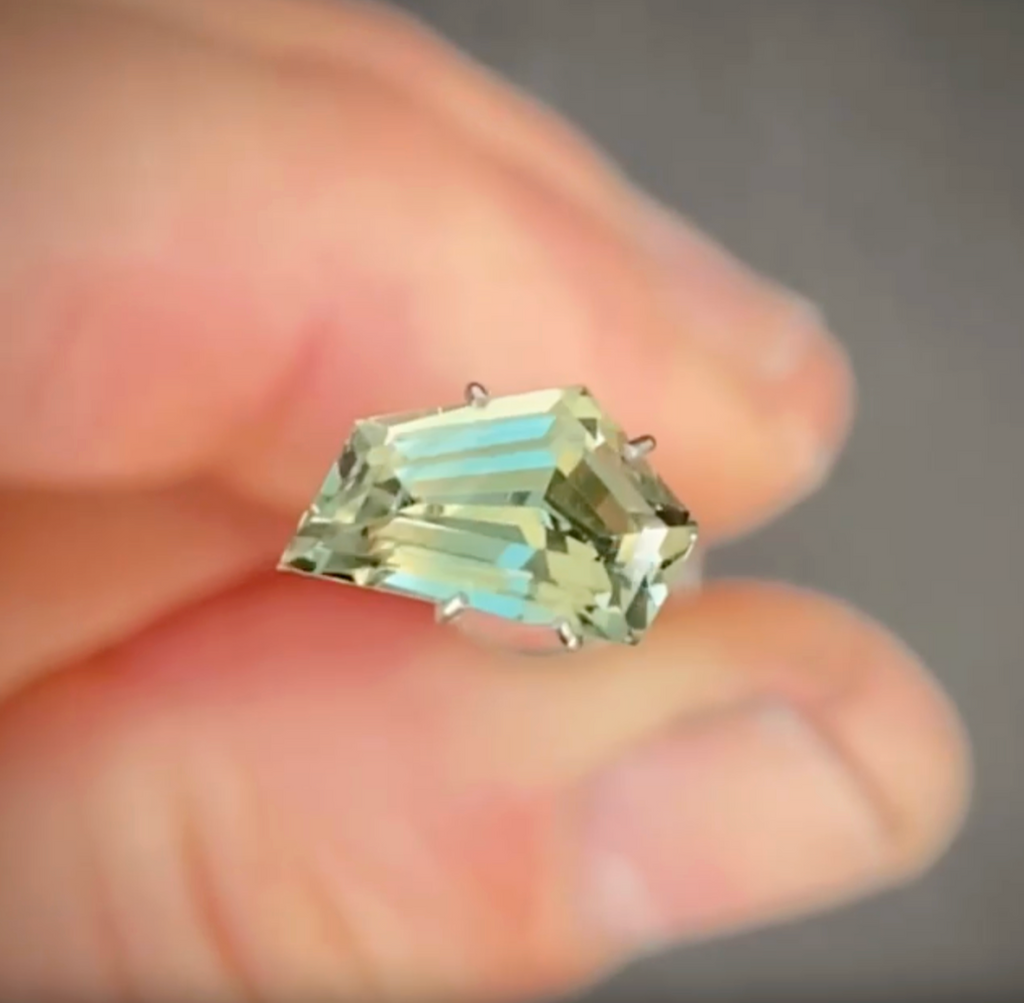 2.01ct Freeform Yellow/Blue Parti Sapphire