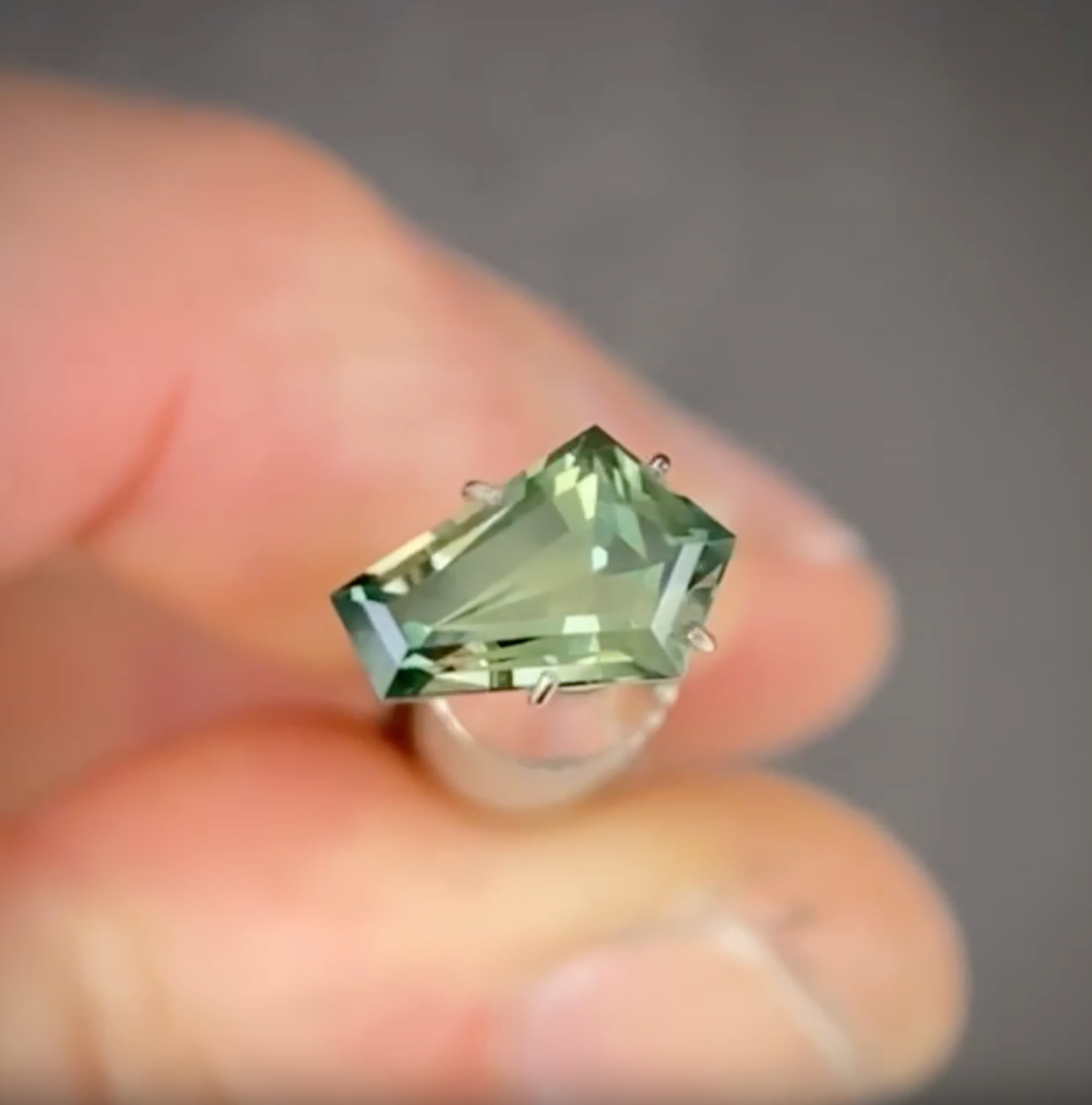 1.71ct Freeform Green Sapphire