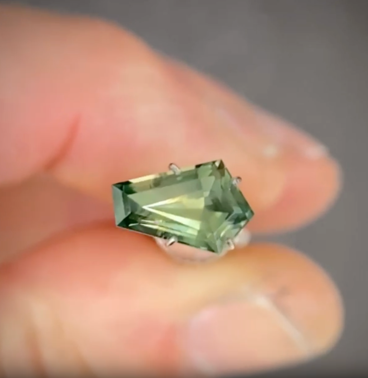 1.71ct Freeform Green Sapphire