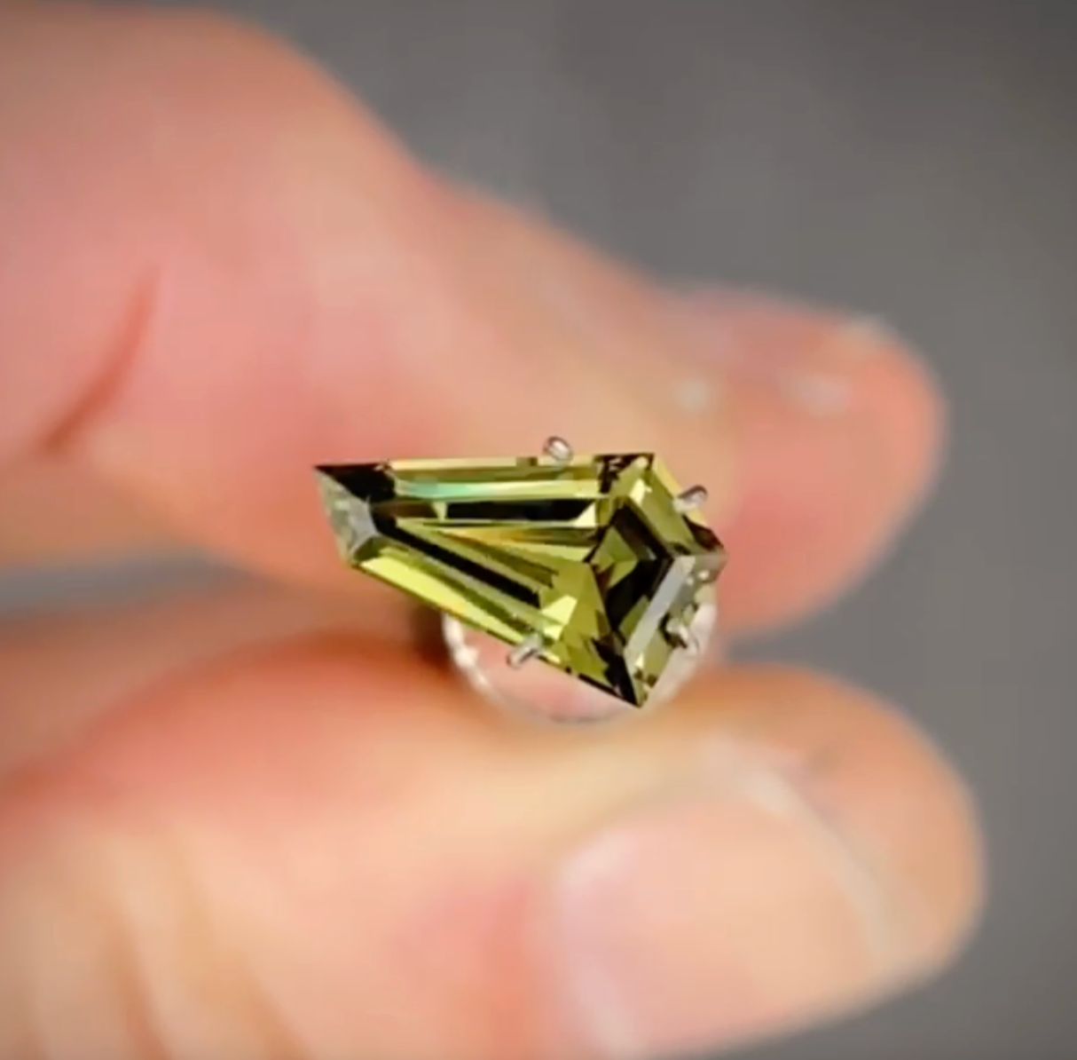 1.25ct Freeform Green Sapphire