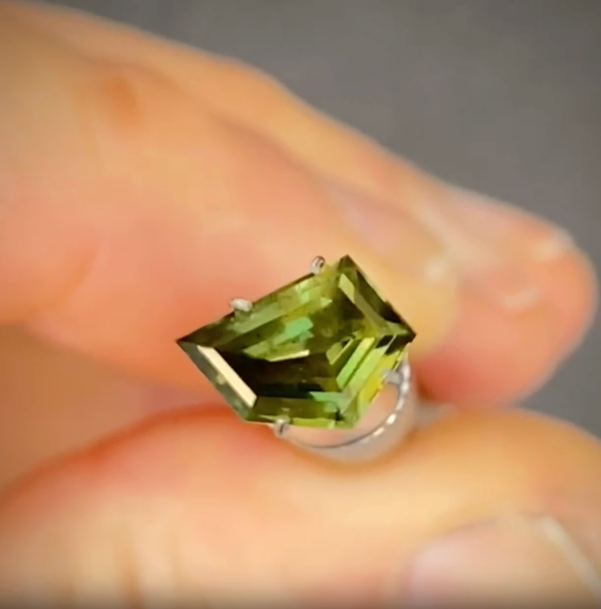 1.60ct Freeform Green Sapphire