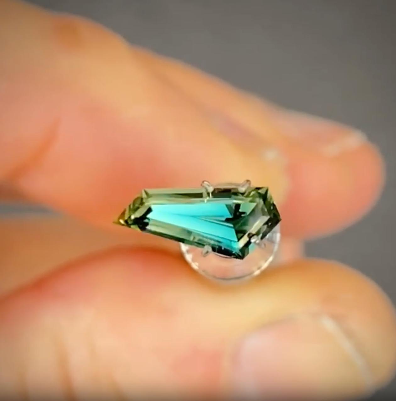 1.17ct Freeform Blue/Yellow Parti Sapphire