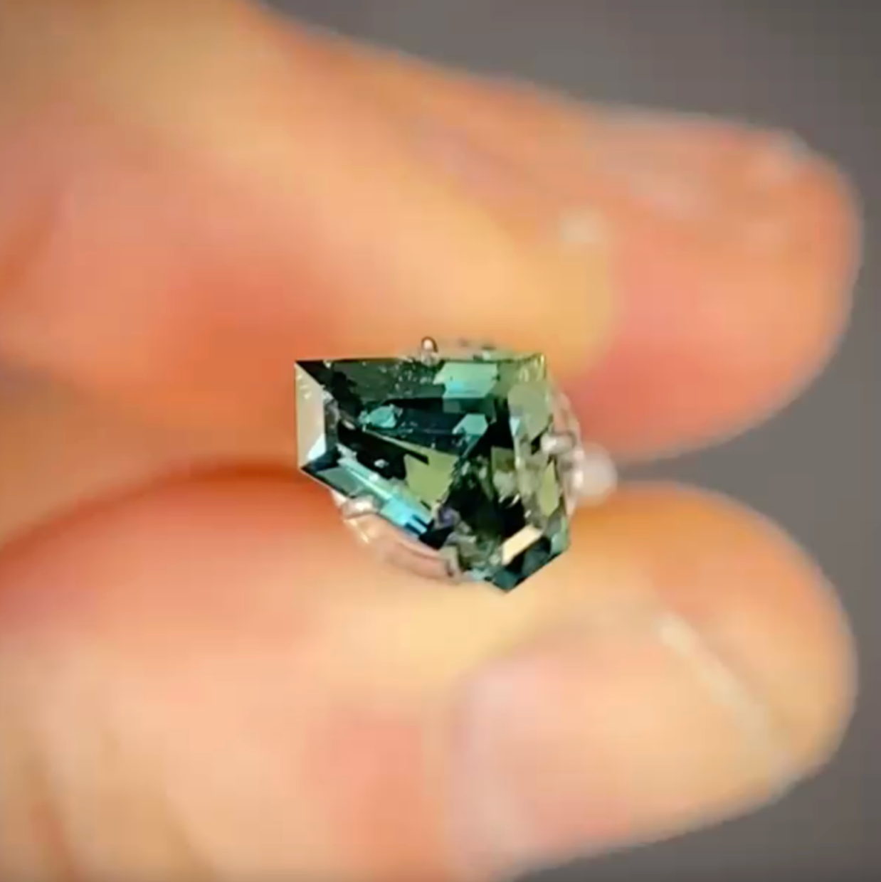 1.17ct Freeform Blue Sapphire