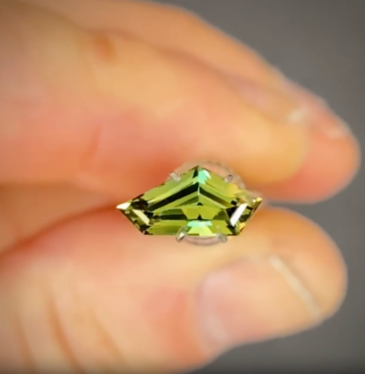 1.39ct Freeform Green Sapphire