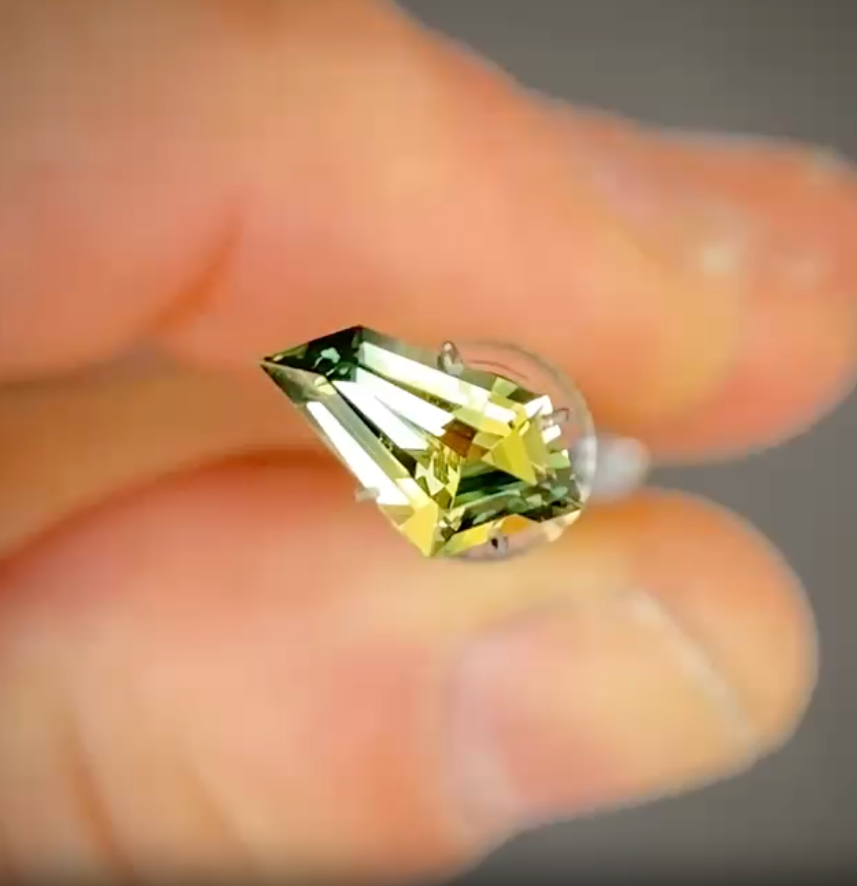 0.96ct Freeform Blue/Yellow Parti Sapphire