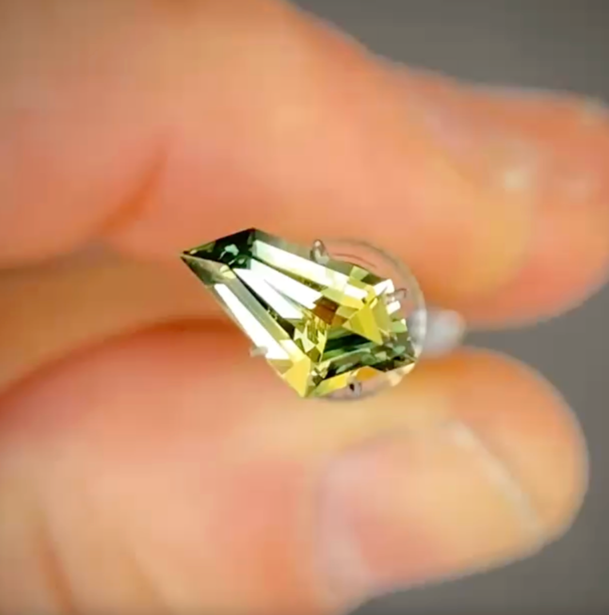 0.96ct Freeform Blue/Yellow Parti Sapphire