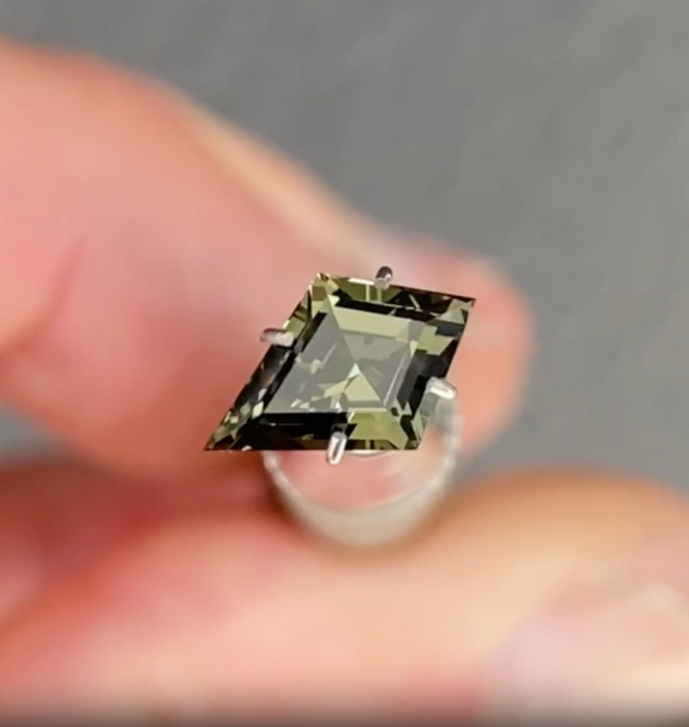 1.18ct Kite Cut Green Sapphire
