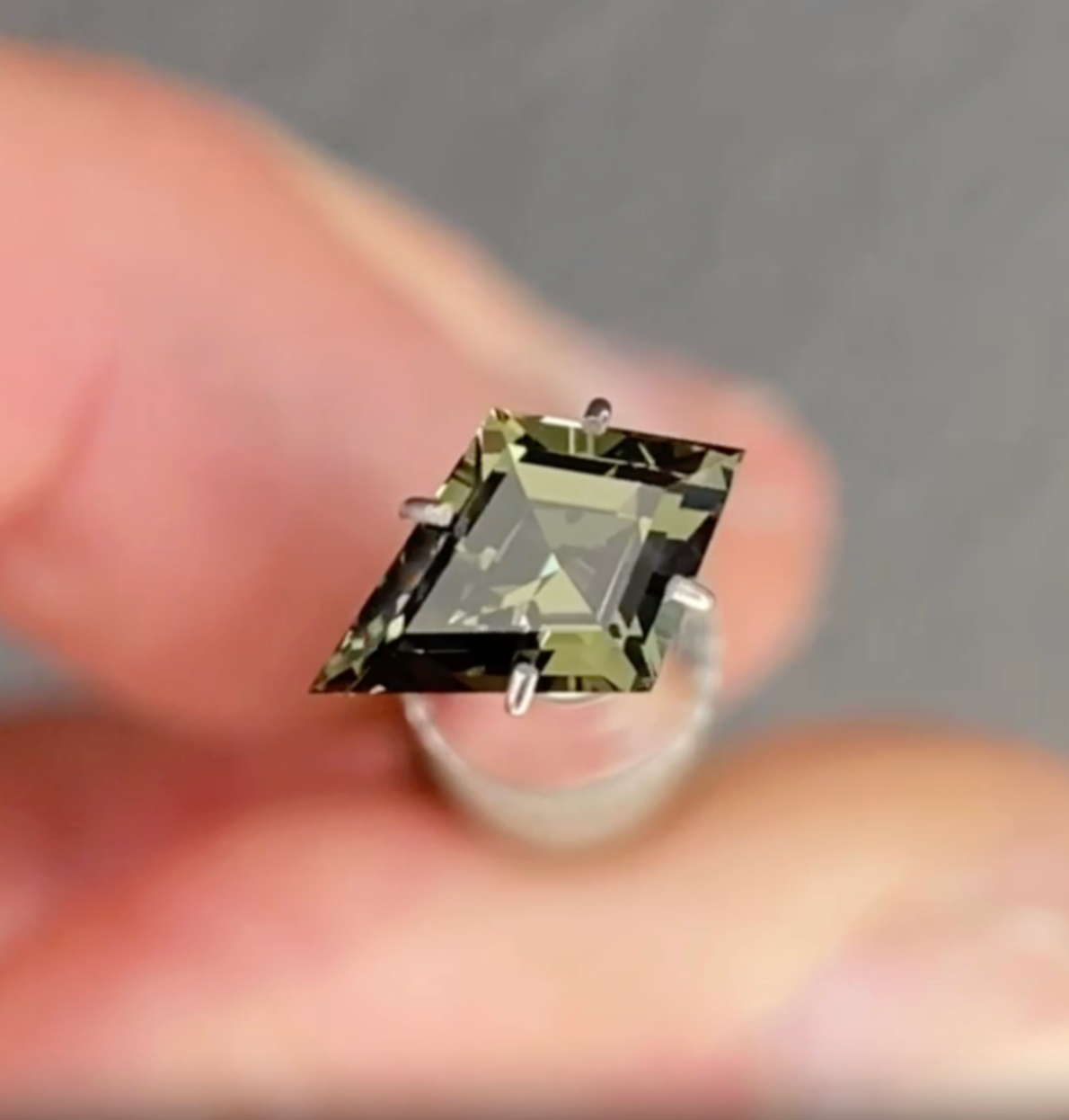 1.18ct Kite Cut Green Sapphire