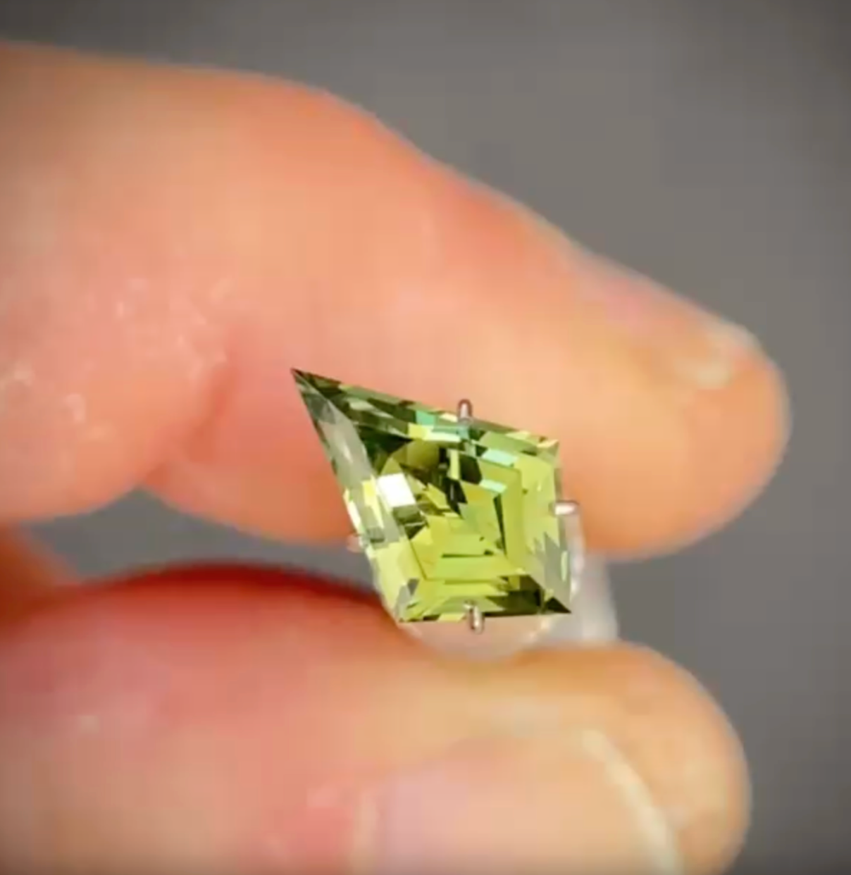 1.58ct Kite Cut Green Sapphire