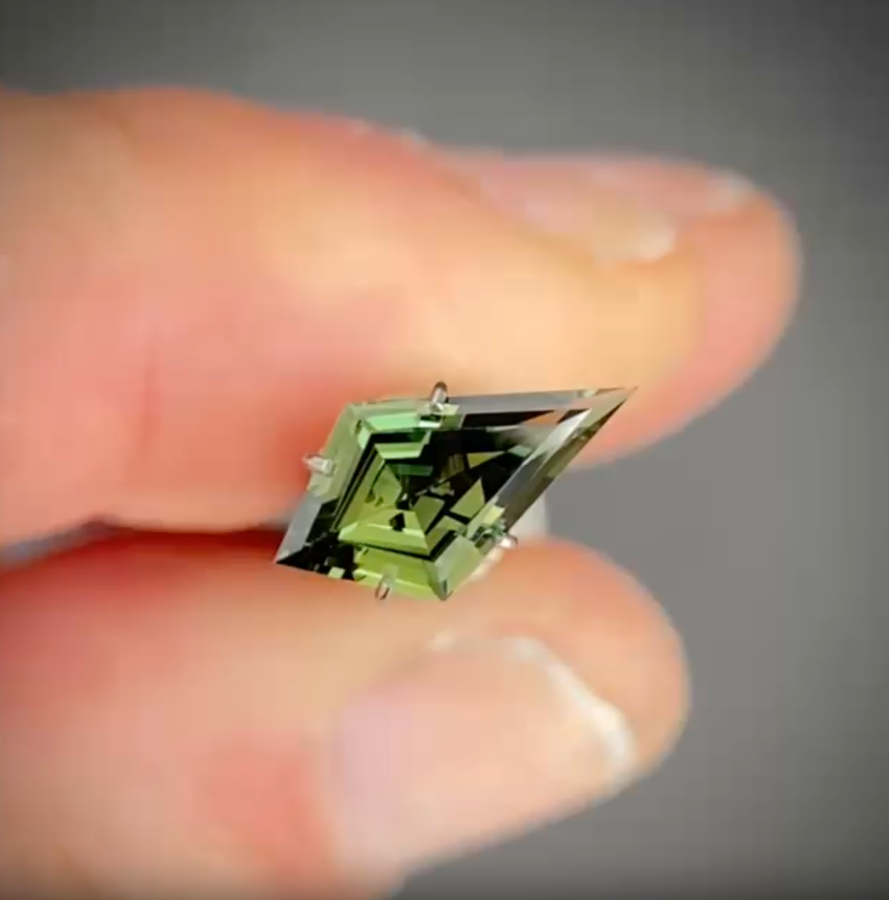 1.32ct Kite Cut Green Sapphire