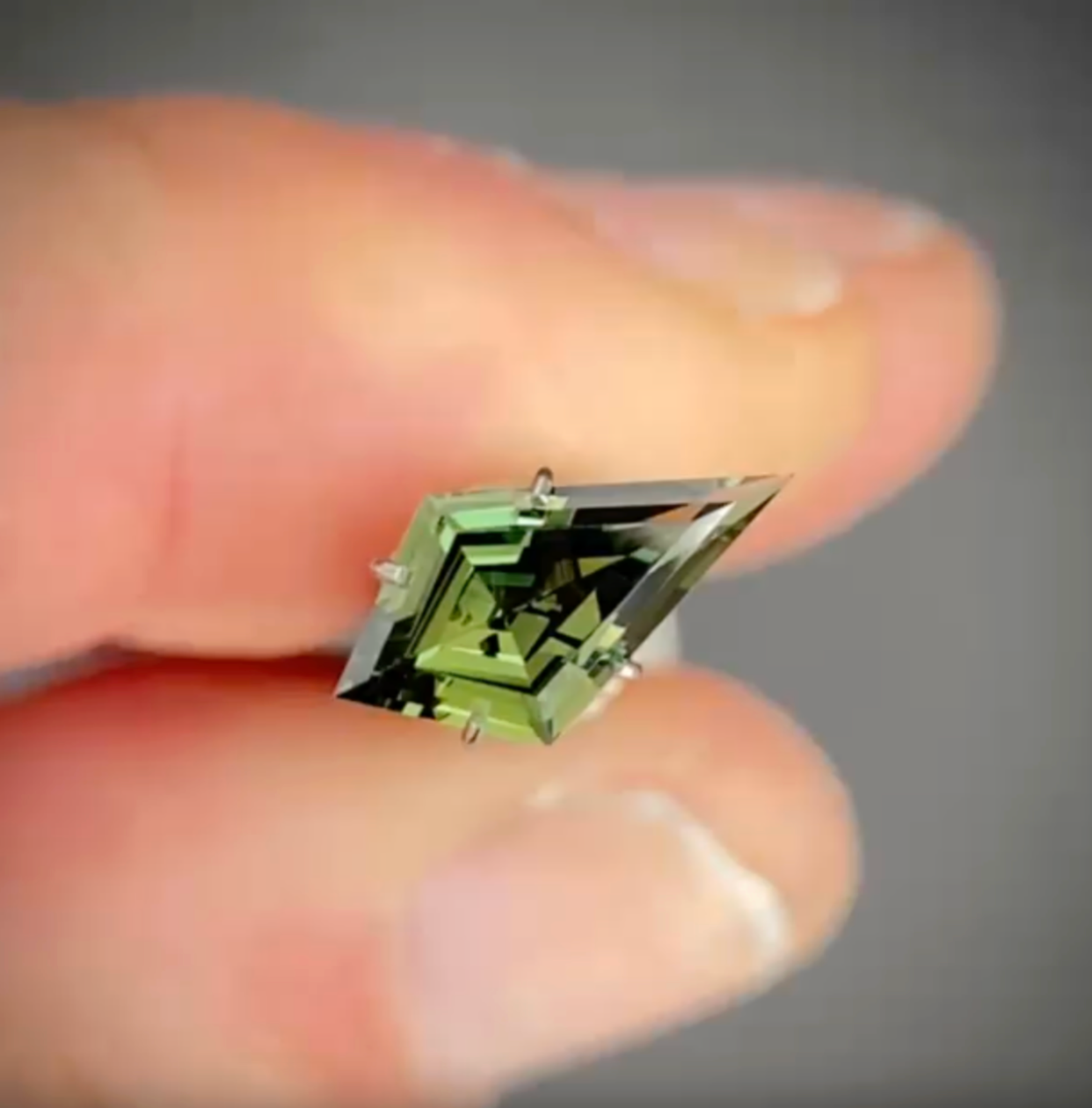 1.32ct Kite Cut Green Sapphire