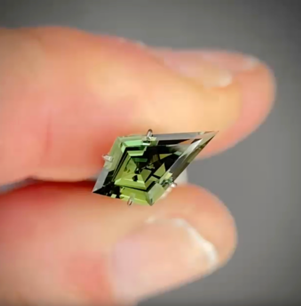 1.32ct Kite Cut Green Sapphire